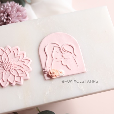 Carimbo de bolachas - Mãe de menina