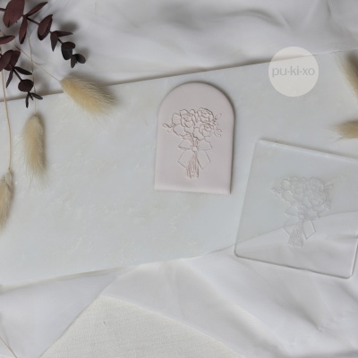 Carimbo de bolachas - Bouquet com laço