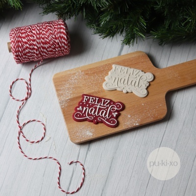 Carimbo + cortador - Feliz Natal