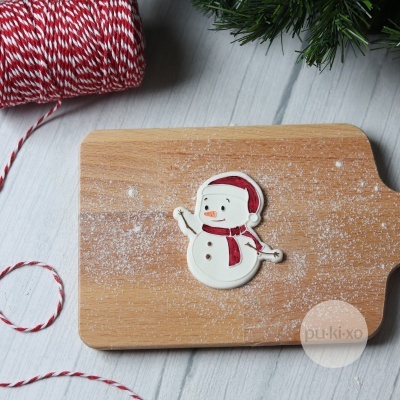 Carimbo + cortador - Boneco de neve