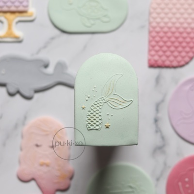 Carimbo de bolachas - Cauda de sereia