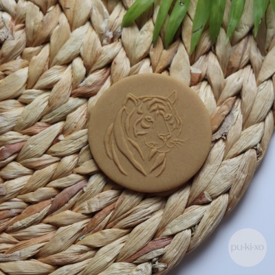 Carimbo de bolachas - Tigre realista