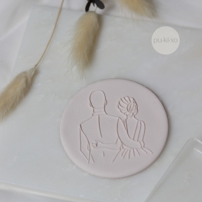 Carimbo de bolachas - Noivos