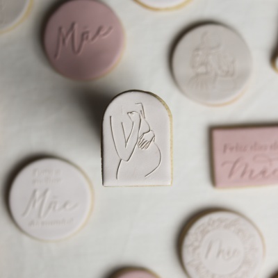 Carimbo de bolachas - Barriga de grávida