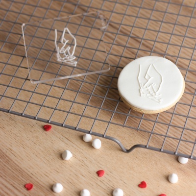 Carimbo de bolachas - Mãos dadas