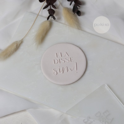 Carimbo de bolachas - Ela disse sim!