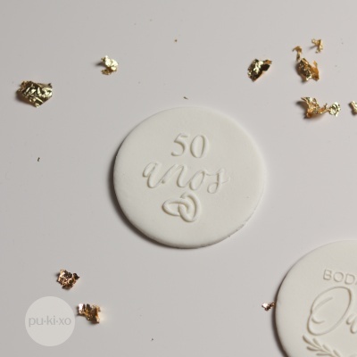 Carimbo de bolachas - 50 anos (Bodas de Ouro)