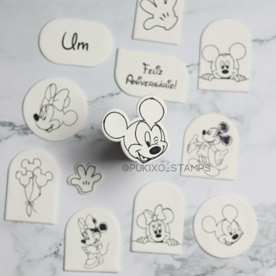 Carimbo + cortador - Cara do Mickey