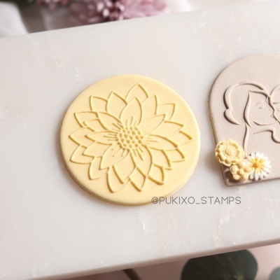 Carimbo de bolachas - Flor dália