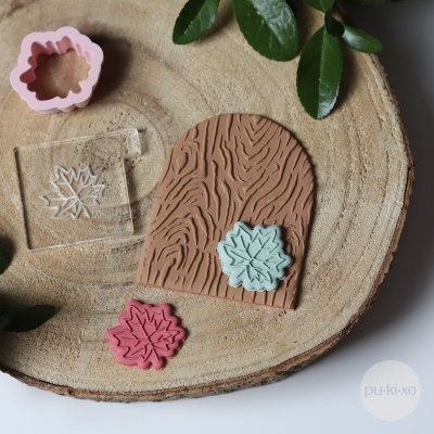 Mini Carimbo + Cortador Folha