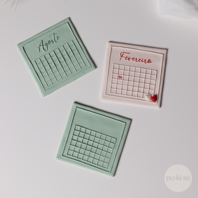 Carimbo de bolachas - Calendário
