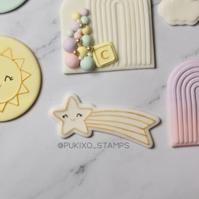 Carimbo + cortador - Estrela cadente