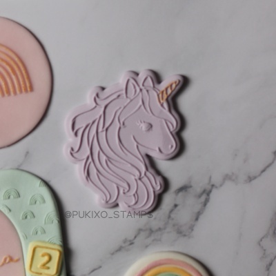 Carimbo + cortador - Unicórnio (cabeça)