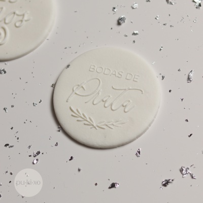 Carimbo de bolachas - Bodas de Prata