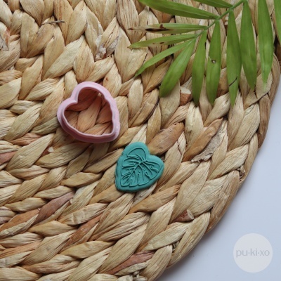 Mini Carimbo + cortador Folha de monstera