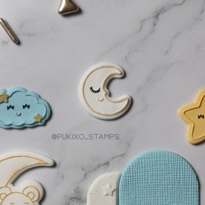 Mini Carimbo + Cortador - Lua