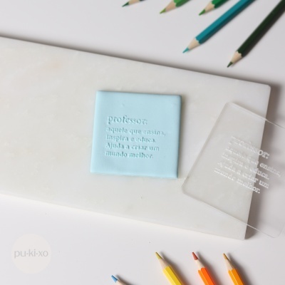 Carimbo de bolachas - Professor (definição)