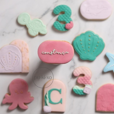 Carimbo de bolachas personalizado - Nome