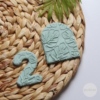 Carimbo de padrão - Folhas grandes de monstera