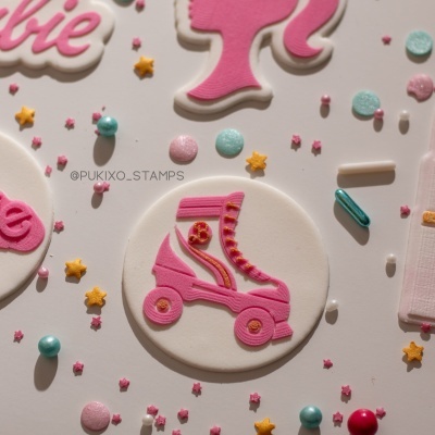 Carimbo de bolachas - Patins da Barbie