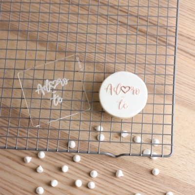 Carimbo de bolachas - Adoro-te