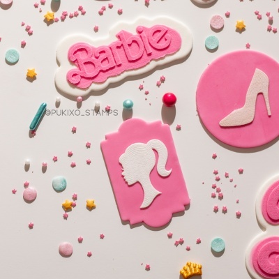 Carimbo de bolachas - Silhueta da Barbie