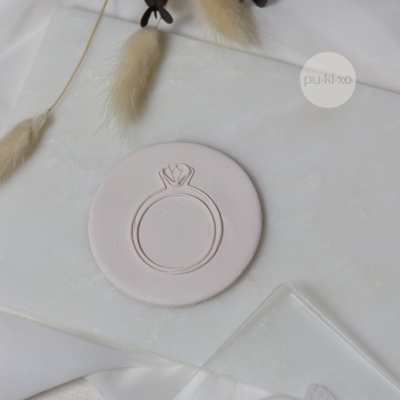 Carimbo de bolachas - Anel de diamante