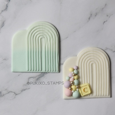 Carimbo de bolachas - Arco-íris alto (tamanho L)