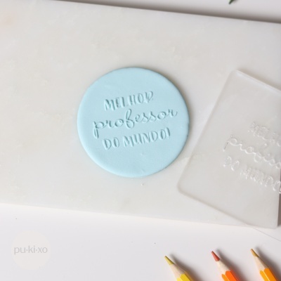Carimbo de bolachas - Melhor professor do mundo
