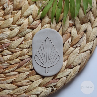 Carimbo de bolachas - Folha de palmeira média