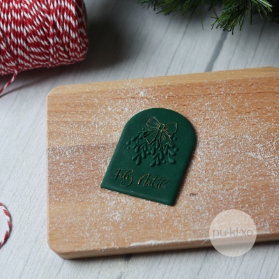 STOCK-OFF - Carimbo de bolachas - Laço com azevinho