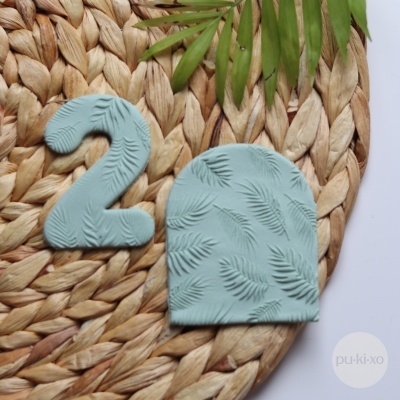 Carimbo de padrão - Folhas de palmeira