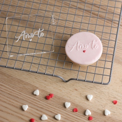 Carimbo de bolachas - Amo-te