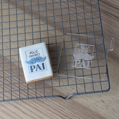 Carimbo de bolachas - Bigode (dia do Pai)