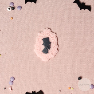 Carimbo + cortador Caveira com moldura (homem)