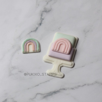 Mini Carimbo + Cortador - Arco-íris