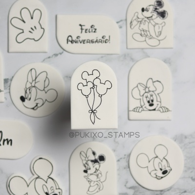 Carimbo de bolachas - Balões de Mickey