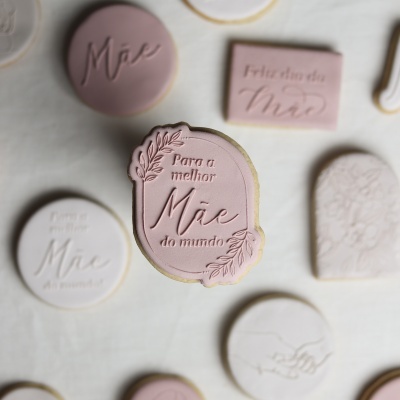 Carimbo + cortador Melhor mãe do mundo