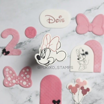 Carimbo + cortador - Cara da Minnie