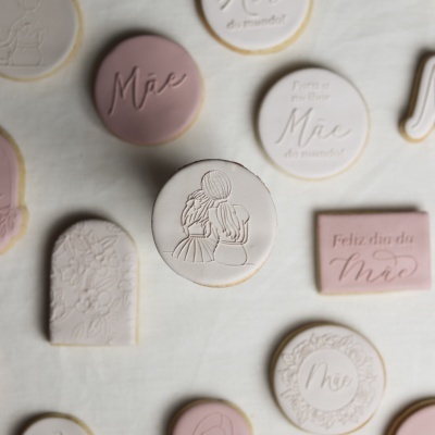 Carimbo de bolachas - Mãe e filha