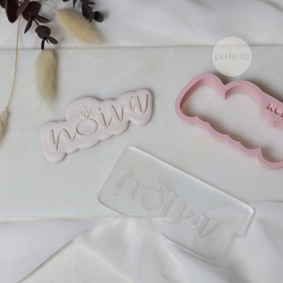 Carimbo + cortador Noiva com anel de diamante