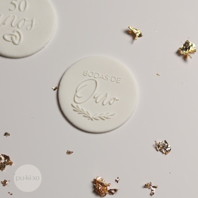 Carimbo de bolachas - Bodas de Ouro