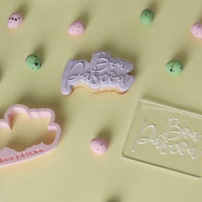 Carimbo + cortador Boa Páscoa