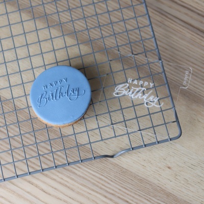 Carimbo de bolachas - Happy Birthday