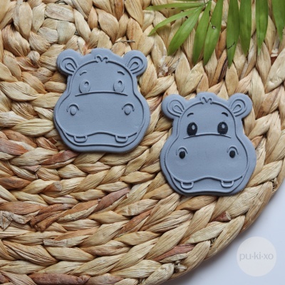 Carimbo + cortador Hipopótamo