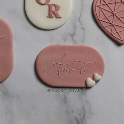 Carimbo de bolachas - Amo-te (clássico)