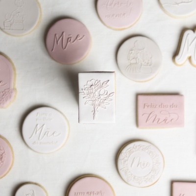 Carimbo de bolachas - Bouquet delicado