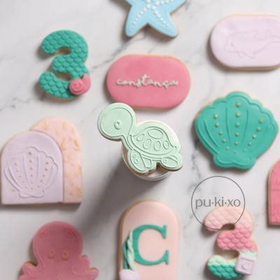 Carimbo + cortador - Tartaruga