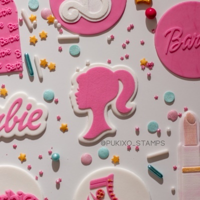 Carimbo + cortador - Silhueta da Barbie