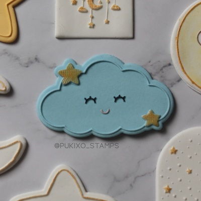 Carimbo + cortador - Nuvem com estrelinha